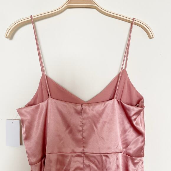 NWT AFTER SIX FAUX WRAP MIDI DRESS TULIP SKIRT Desert ROSE style 6828 6 - Picture 6 of 8